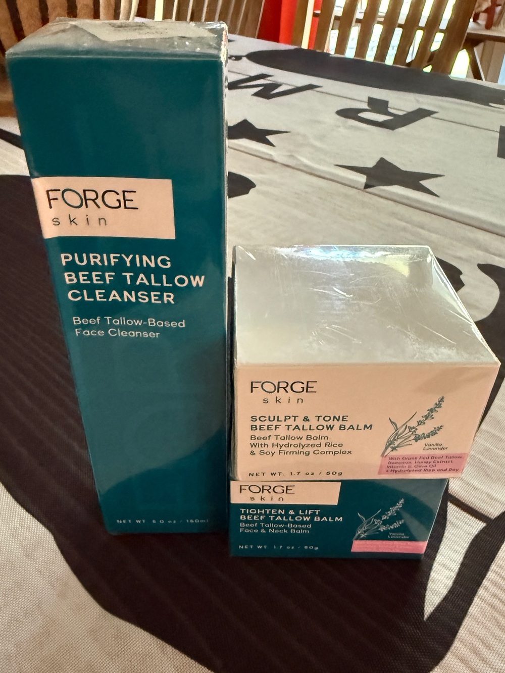 FORGE Skin Purifying Beef Tallow Cleanser, Sculpt Tone Balm, tighten & lift balm